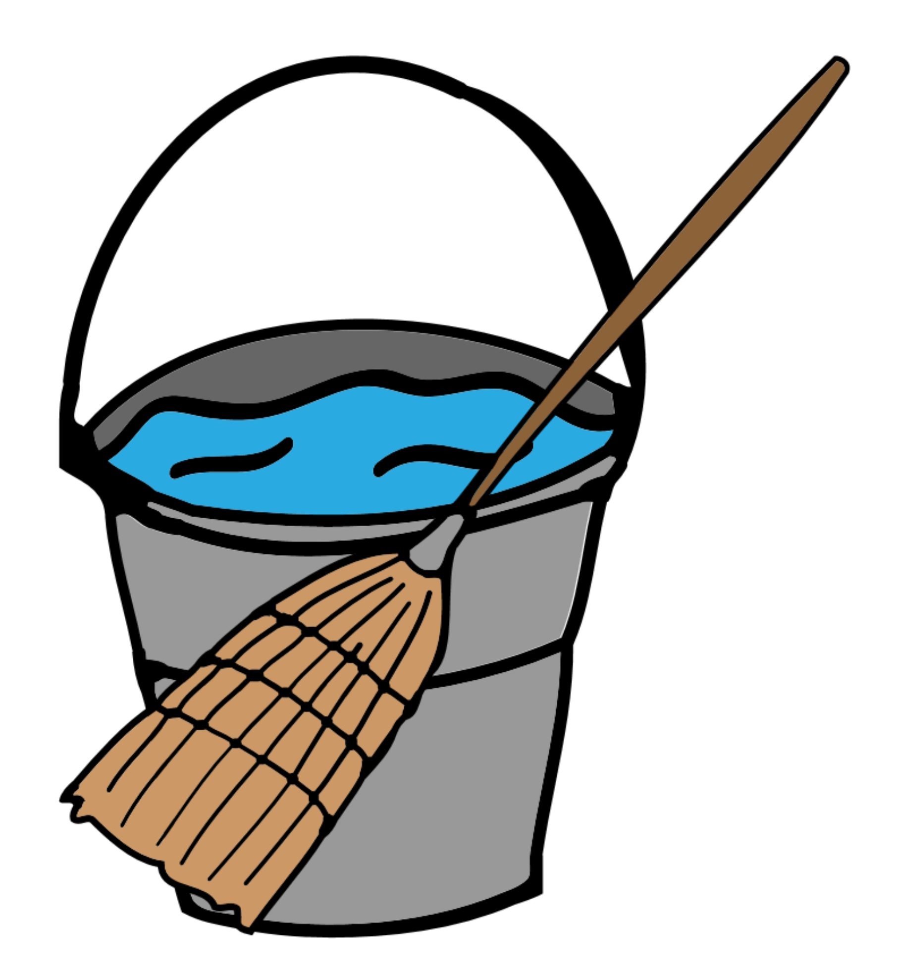 broom and pail